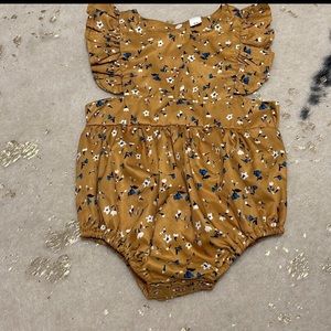 Fall ruffle sleeve onesie